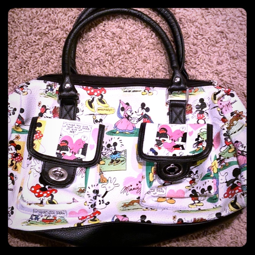 Brand new never used Mickey and Minnie purse